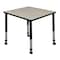 Regency Square Mobile Tables, 30 W, 30 L, 23-34 H, Wood, Metal, Maple TB3030PLAPCBK - alternate 1